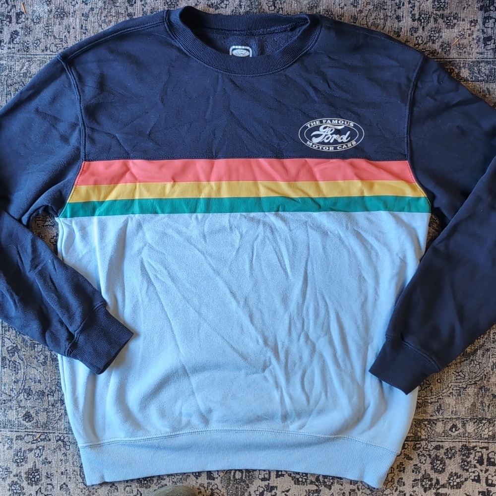 Ford The Famous Motor Cars Navy and Multicolor Sweatshirt